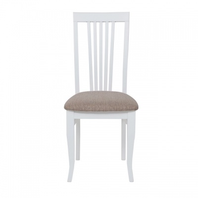 Стул МДК-99 Эмаль белая Ролан коричневый 