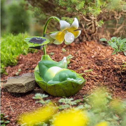 Садовая фигура-светильник Чудесный Сад 519 Лягушонок на солнышке