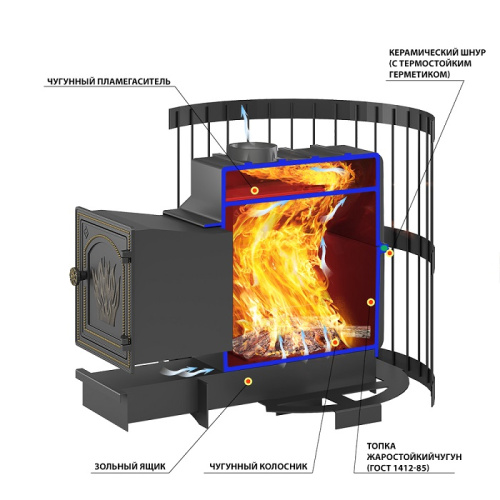 Печь ВЕЗУВИЙ Легенда Ретро Стандарт 24 (ДТ-4)