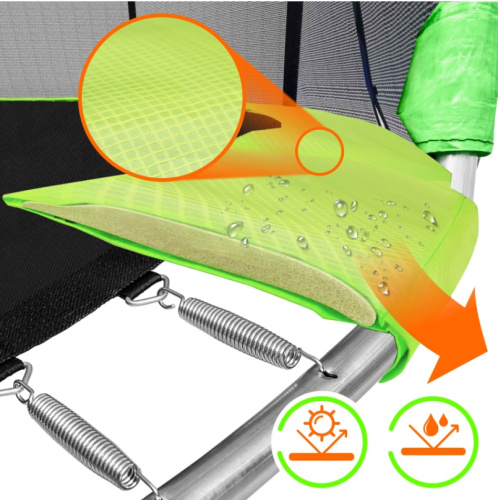 Батут ALPIN ATGY-252 с защитной сеткой и лестницей