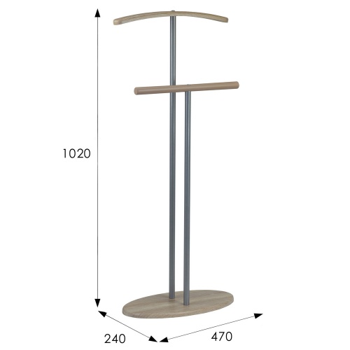 Вешалка костюмная Дэви 2 дуб сонома 