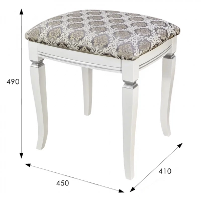 Банкетка Васко В 106Н белый серебро маркус серебро 