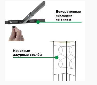 Тент садовый Green Glade 43302 3х3х2,45 м полиэстер