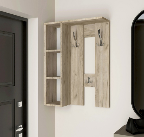 Вешалка настенная Артём-Мебель СН-100.44 дуб крафт серый 