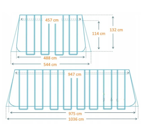 Бассейн Intex Ultra XTR с волейбольной сеткой 975x488x132 см 26378