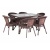 Комплект мебели Deco 6 с прямоугольным столом шоколад