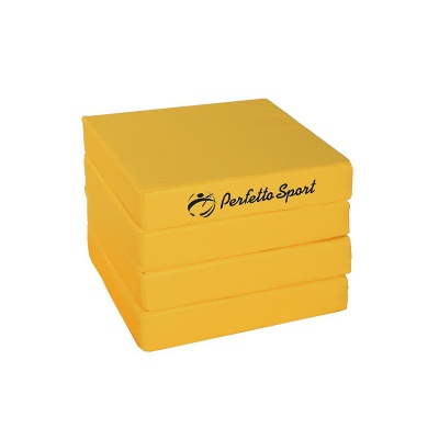 Мат № 11 100 x 100 x 10 складной 4 сложения Perfetto Sport желтый