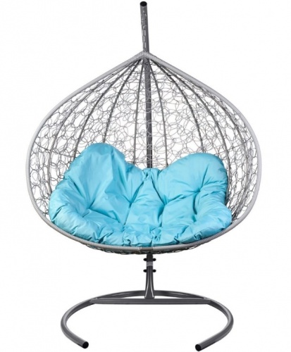 Кресло подвесное BiGarden Gemini Gray голубая подушка 
