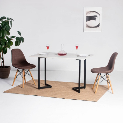 Стол-консоль Арлен 3 дуб белый металл графит 