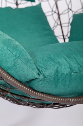 Подвесное кресло Скай 01 коричневый подушка зеленый 
