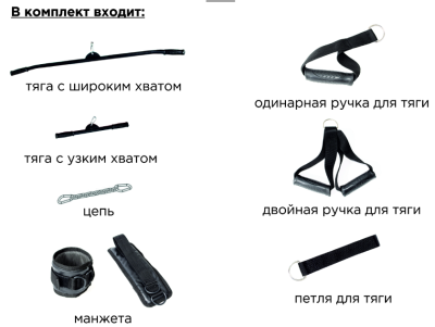 Шведская стенка Крафт SystemLight 3 в 1 серебристо-черный