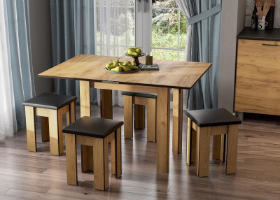 Стол обеденный NN Мебель СО 3 Дуб золотой раскладной 