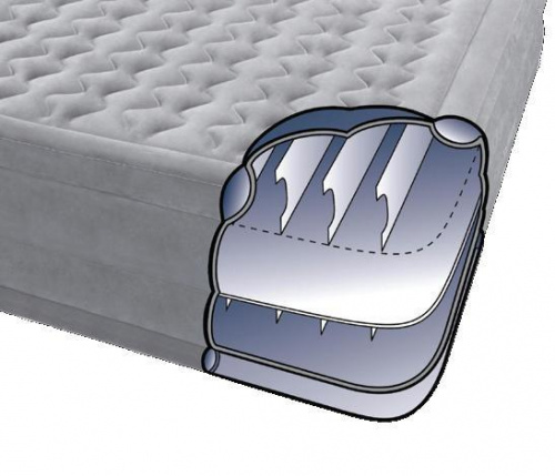 Кровать со встроенным насосом Intex 99х191х46 см Twin Ultra Plush Артикул 67952 (Китай)
