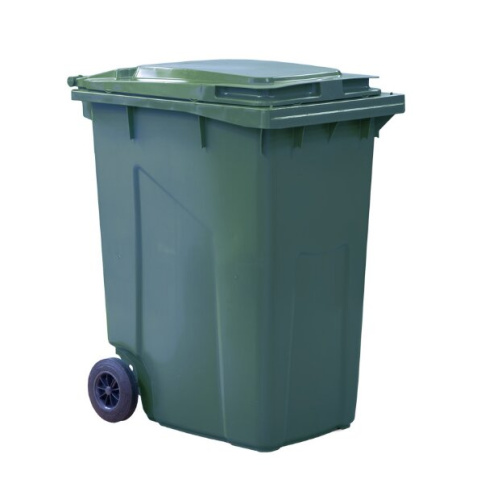 Мусорный контейнер 360л на колесах зеленый