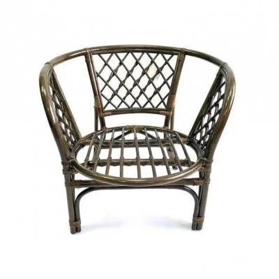 IND Кресло Багама 1 олива подушка коричневая 