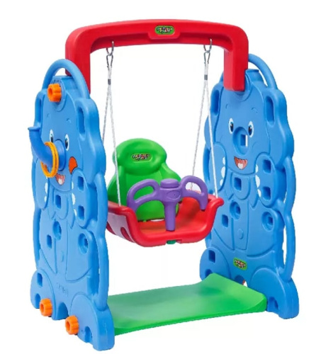 Горка пластиковая с качелями Perfetto Sport Слоник PS-030