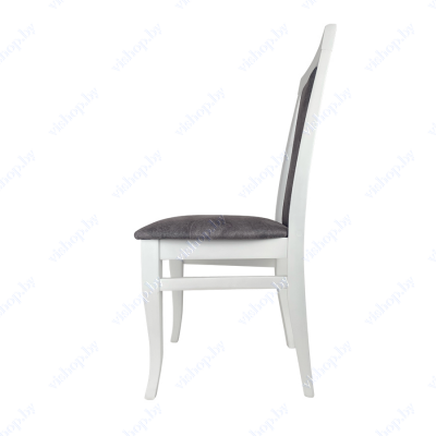 Стул Б-2230.1 Эмаль белая Микровелюр серый 