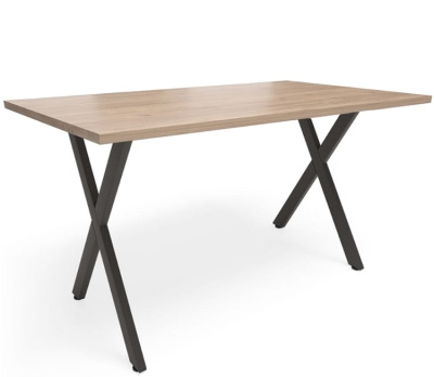 Стол Хьюстон 160х80 дуб табачный металл черный 