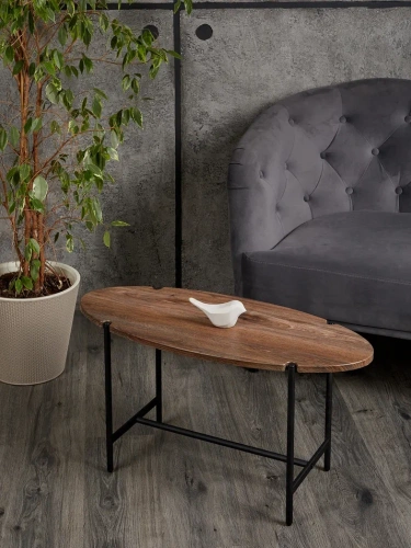 Стол журнальный МеталлАрт М025 коричневый дуб 