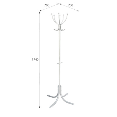Вешалка напольная М 6 металлик 