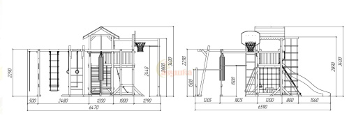 Детская спортивная площадка для дачи Савушка 4 Cезона 10