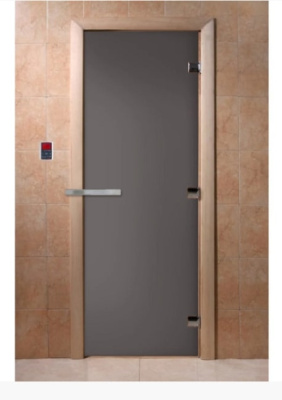 Дверь для бани Затмение графит матовая 200х80