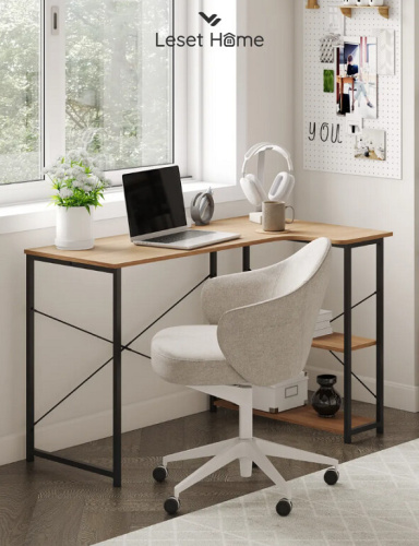 Стол компьютерный Leset 120 Вудми 3 полки 