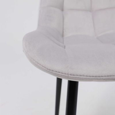 Стул AV 405 светло-серый бархат Н-09 черный 