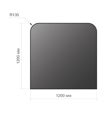 Лист напольный Везувий 2мм черный 1200*1200*2 R135