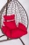 Подвесное кресло Скай 01 коричневый подушка красный 