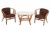 IND Комплект Багама 1 дуэт коньяк подушка коричневая овальный стол 