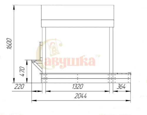 Игровой комплекс для дачи Песочный дворик Савушка-3
