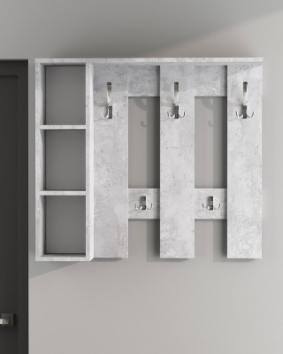 Вешалка настенная Артём-Мебель СН-100.43 бетон спаркс лайт 