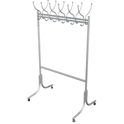 Вешалка общественная М 11 на колесах металлик 