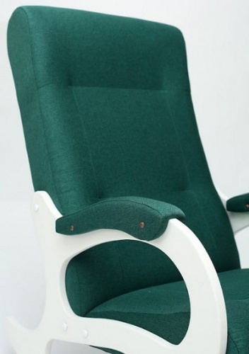 Кресло-качалка Бастион 2 арт. Bahama emerald ноги белые