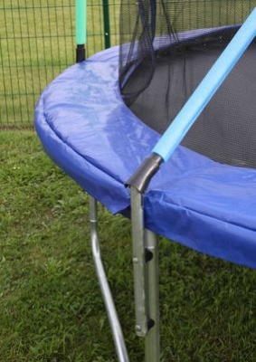 Батут Atlas Sport 252 см с внутренней сеткой и лестницей BLUE