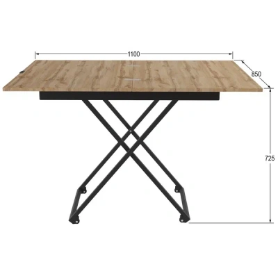 Стол универсальный АНДРЭ Loft дуб вотан чёрный 