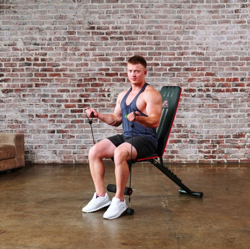 Cкамья силовая универсальная DFC с эспандерами DCH310