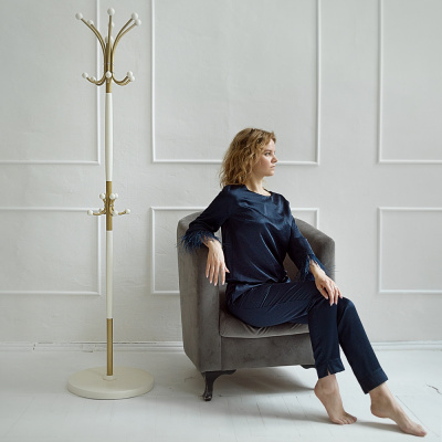 Вешалка напольная Д 1 золото слоновая кость 