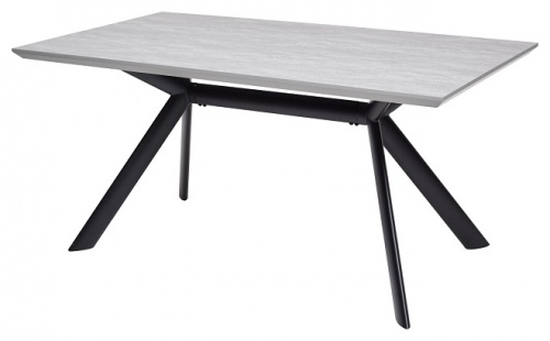 Стол обеденный Mebelart POND 160 серый камень/черный 