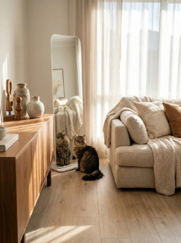 Зеркало напольное Стелла 4 дуб крафт белый 