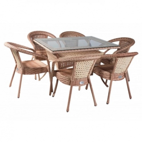 Стол обеденный 6 мест DECO 120х90 светлый