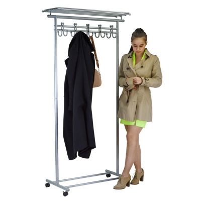 Вешалка общественная М 9 с крючками маталлик 