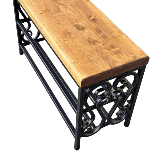 Кованая банкетка МФ-1 золото 