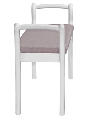 Скамья с подлокотниками Мягкая серо-розвый снег 