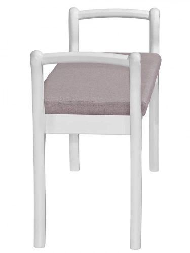 Скамья с подлокотниками Мягкая серо-розвый снег 