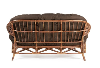 IND Комплект Черчилль (Рузвельт) 1 овальный столик миндаль матовый темные подушки 