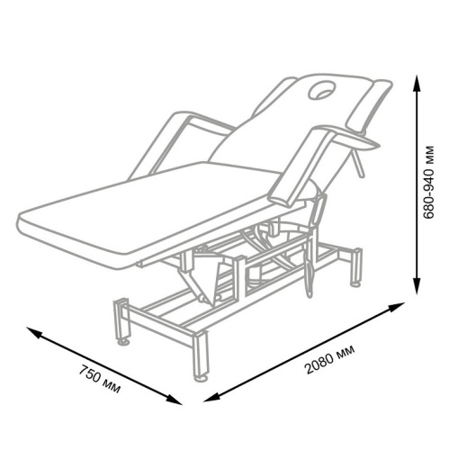 Массажный стол Элеганс МД - 850 (бежевый №90/190)