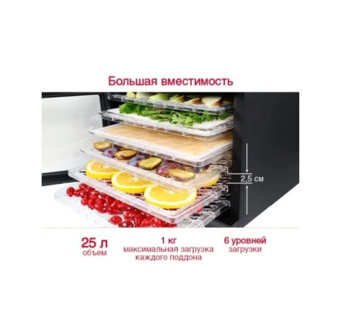 Сушилка для овощей и фруктов Oursson DR60102D/BL