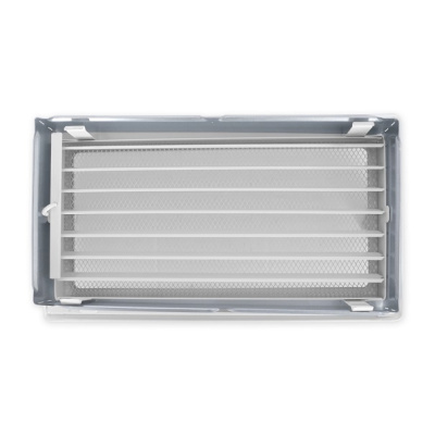 Вентиляционная решетка белый с задвижкой 17х30